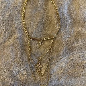 Vanessa Mooney The Angel Layered Cross Necklace